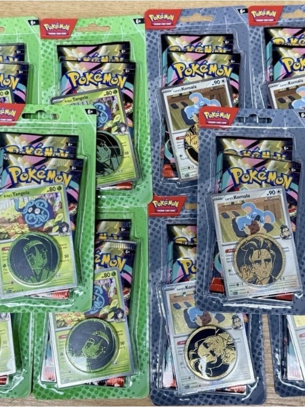 Pokémon  Ascended  Heroes  2‑Pack  Blister  - Lot of 10 (5 Erika  &  5 Larry)